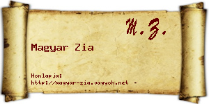Magyar Zia névjegykártya